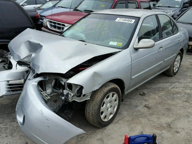 3N1CB51D22L693202 - 2002 NISSAN SENTRA XE GRAY photo 2