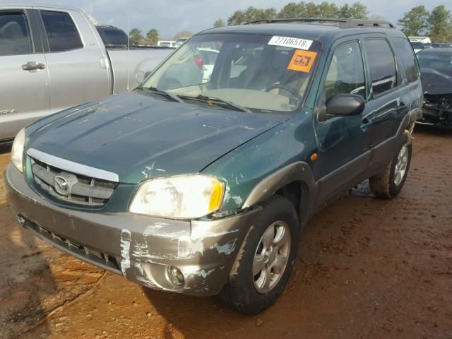 4F2YU09111KM27115 - 2001 MAZDA TRIBUTE LX GREEN photo 2