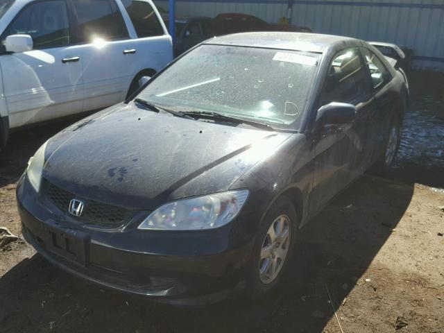 1HGEM21605L073935 - 2005 HONDA CIVIC LX BLACK photo 2