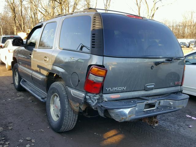 1GKEK13T91R195819 - 2001 GMC YUKON GRAY photo 3