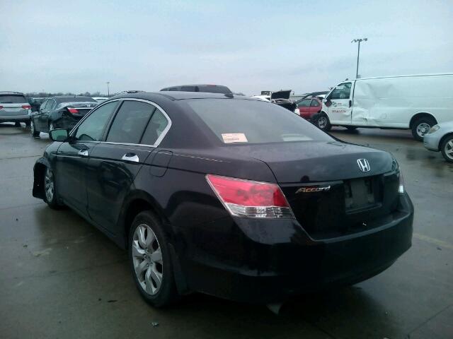 1HGCP36818A079435 - 2008 HONDA ACCORD EXL BLACK photo 3