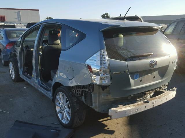 JTDZN3EU2EJ005398 - 2014 TOYOTA PRIUS V BLUE photo 3