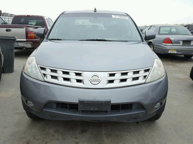 JN8AZ08W75W430538 - 2005 NISSAN MURANO SL CHARCOAL photo 9