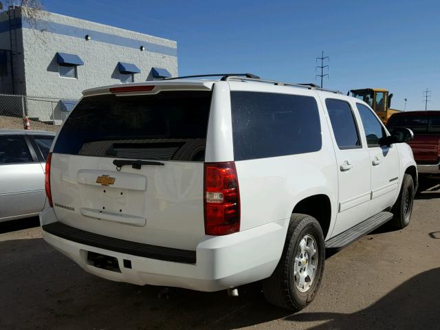 1GNSCHE05DR305297 - 2013 CHEVROLET SUBURBAN C WHITE photo 4