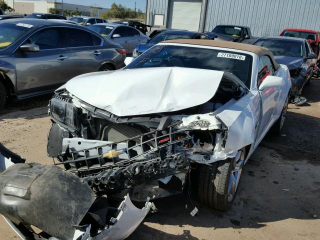 2G1FC3D31C9102949 - 2012 CHEVROLET CAMARO LT WHITE photo 2