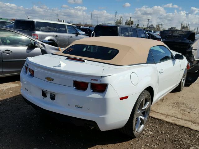 2G1FC3D31C9102949 - 2012 CHEVROLET CAMARO LT WHITE photo 4