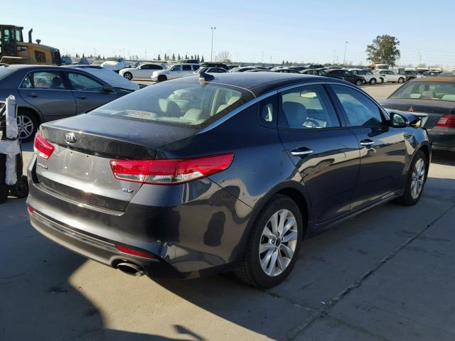 5XXGU4L31HG149902 - 2017 KIA OPTIMA EX CHARCOAL photo 4