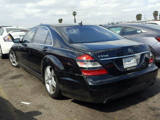 WDDNG71XX7A107153 - 2007 MERCEDES-BENZ S 550 BLACK photo 3