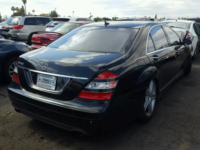 WDDNG71XX7A107153 - 2007 MERCEDES-BENZ S 550 BLACK photo 4