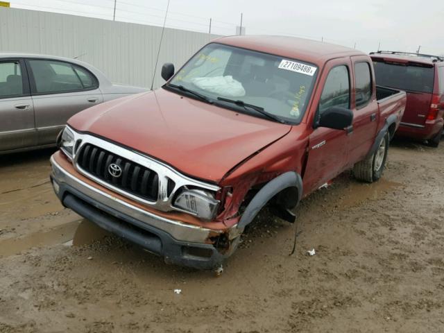 5TEGN92N71Z820302 - 2001 TOYOTA TACOMA DOU RED photo 2