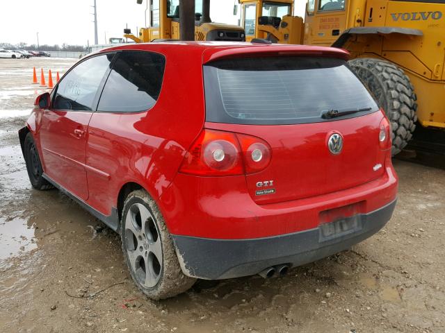 WVWFV71K26W084543 - 2006 VOLKSWAGEN NEW GTI RED photo 3