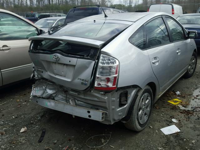 JTDKB20U477554953 - 2007 TOYOTA PRIUS SILVER photo 4