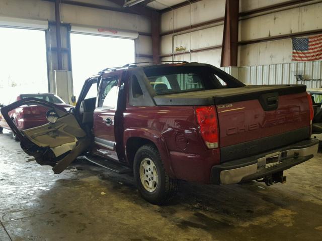 3GNEC12Z75G203685 - 2005 CHEVROLET AVALANCHE MAROON photo 3