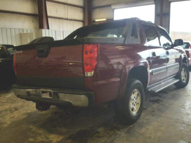 3GNEC12Z75G203685 - 2005 CHEVROLET AVALANCHE MAROON photo 4