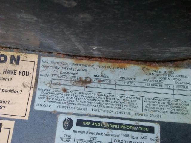 4TGB0810691053381 - 2009 UTILITY TRAILER GRAY photo 10