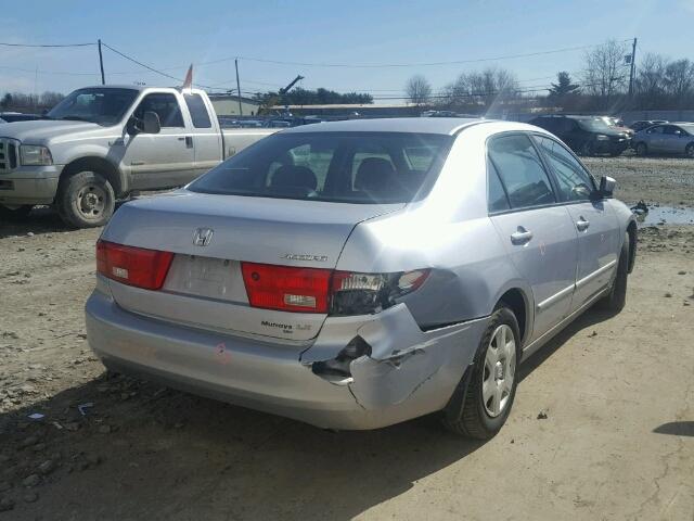 1HGCM56485A046235 - 2005 HONDA ACCORD LX SILVER photo 4