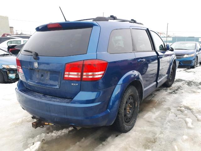 3D4GH57V79T195121 - 2009 DODGE JOURNEY SX BLUE photo 4