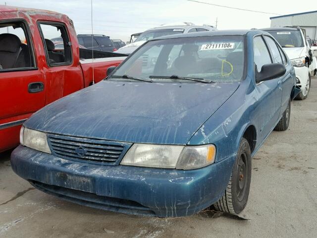 1N4AB41D5TC776513 - 1996 NISSAN SENTRA E GREEN photo 2