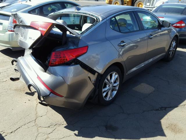 5XXGN4A70DG143344 - 2013 KIA OPTIMA EX GRAY photo 4