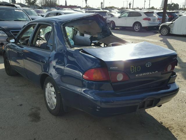 1NXBR12E21Z420149 - 2001 TOYOTA COROLLA CE BLUE photo 3