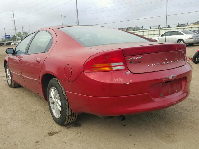 2B3HD46R44H670674 - 2004 DODGE INTREPID S წითელი ფოტო 3