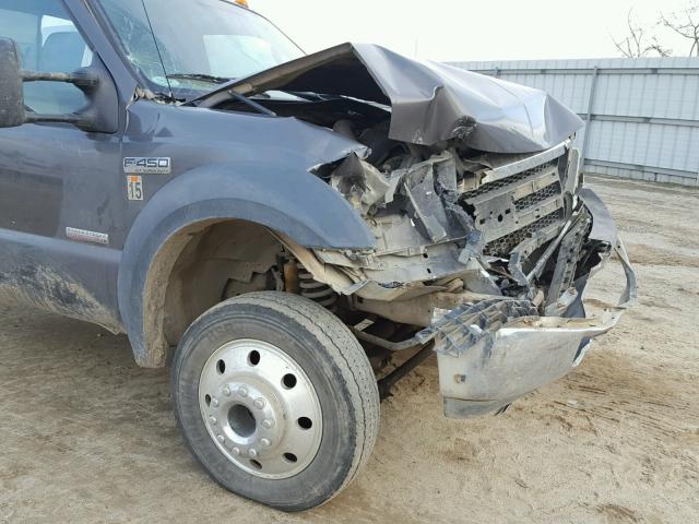 1FDXX47P77EB38325 - 2007 FORD F450 SUPER CHARCOAL photo 9