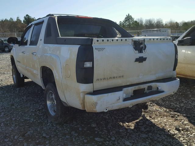 3GNFK12337G317950 - 2007 CHEVROLET AVALANCHE WHITE photo 3