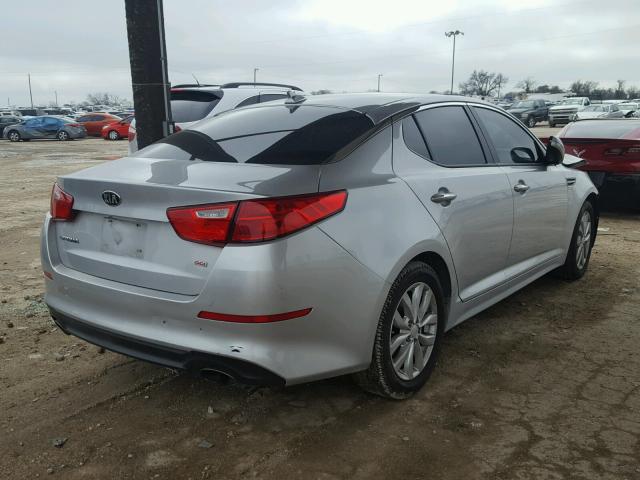 5XXGM4A73FG460511 - 2015 KIA OPTIMA LX SILVER photo 4