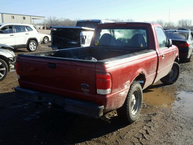 1FTYR10C7YPB28151 - 2000 FORD RANGER RED photo 4