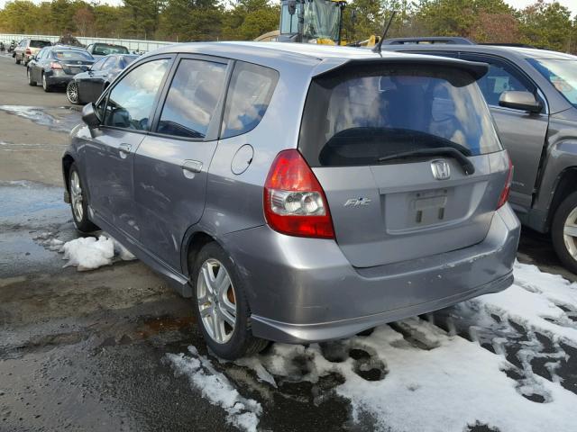 JHMGD38668S055029 - 2008 HONDA FIT SPORT GRAY photo 3