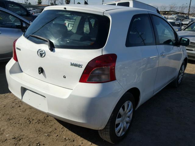 JTDJT923675083972 - 2007 TOYOTA YARIS WHITE photo 4