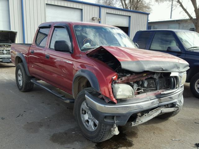 5TEGN92N42Z139371 - 2002 TOYOTA TACOMA DOU RED photo 1