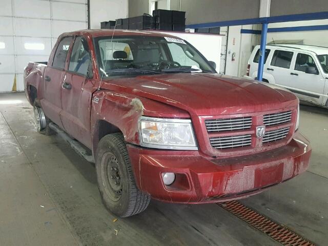 1D7CW3GP2AS105814 - 2010 DODGE DAKOTA SXT RED photo 1