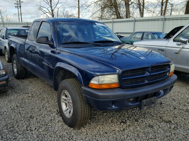 1B7GG32N12S687324 - 2002 DODGE DAKOTA SPO BLUE photo 1