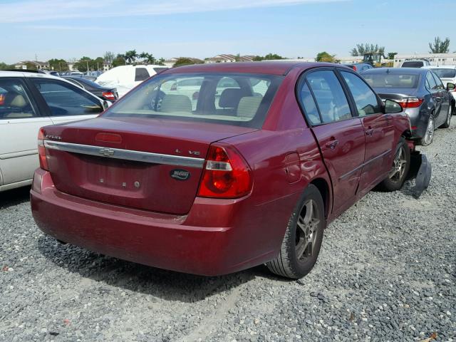 1G1ZT51836F263601 - 2006 CHEVROLET MALIBU LT RED photo 4