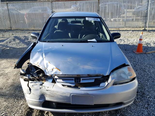 2HGES16513H579901 - 2003 HONDA CIVIC LX SILVER photo 9