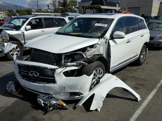 5N1AL0MN6EC552718 - 2014 INFINITI QX60 WHITE photo 2