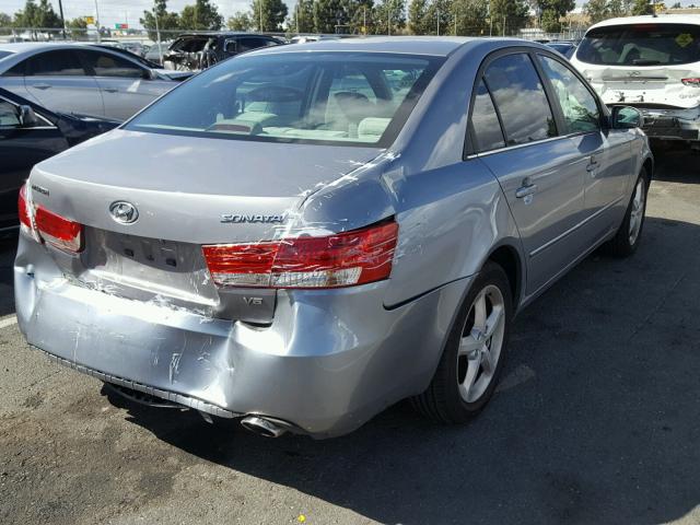 5NPEU46FX7H177701 - 2007 HYUNDAI SONATA SE SILVER photo 4