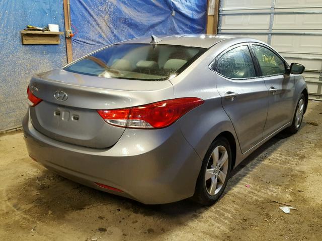 KMHDH4AE5BU100680 - 2011 HYUNDAI ELANTRA GL GRAY photo 4