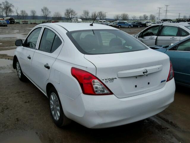 3N1CN7AP1CL825266 - 2012 NISSAN VERSA S WHITE photo 3