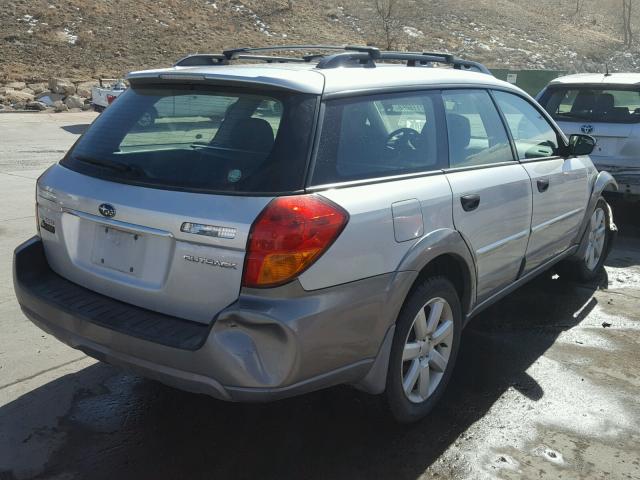 4S4BP61C767318063 - 2006 SUBARU LEGACY OUT SILVER photo 4