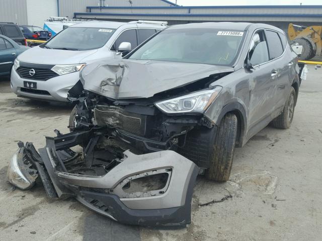 5XYZT3LB9FG282185 - 2015 HYUNDAI SANTA FE S GRAY photo 2