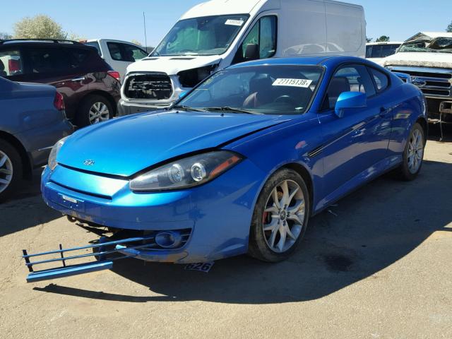 KMHHN66F87U237871 - 2007 HYUNDAI TIBURON GT BLUE photo 2