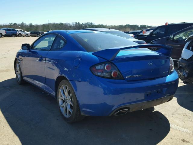 KMHHN66F87U237871 - 2007 HYUNDAI TIBURON GT BLUE photo 3