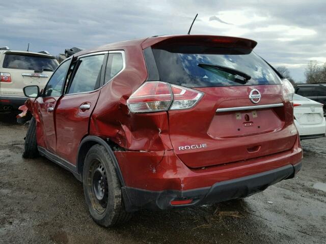 KNMAT2MV5FP580830 - 2015 NISSAN ROGUE S RED photo 3