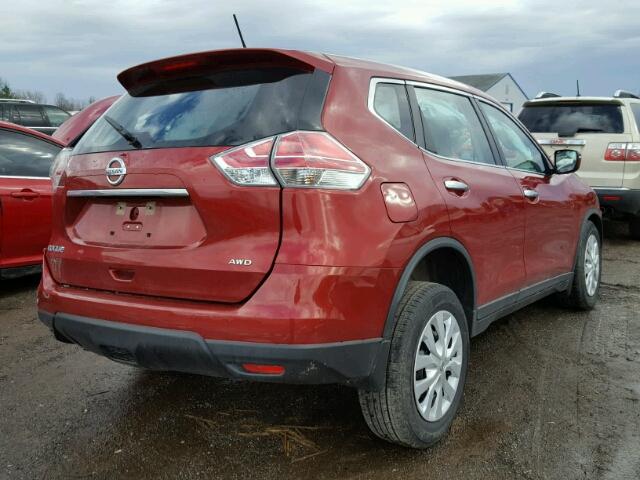 KNMAT2MV5FP580830 - 2015 NISSAN ROGUE S RED photo 4