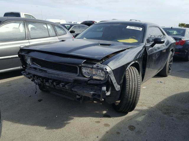 2C3CDYAGXCH118184 - 2012 DODGE CHALLENGER BLACK photo 2