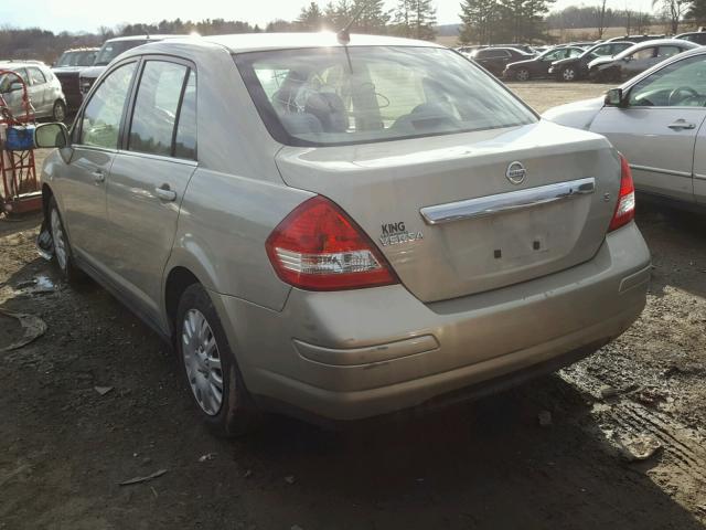 3N1BC11E57L449562 - 2007 NISSAN VERSA S TAN photo 3