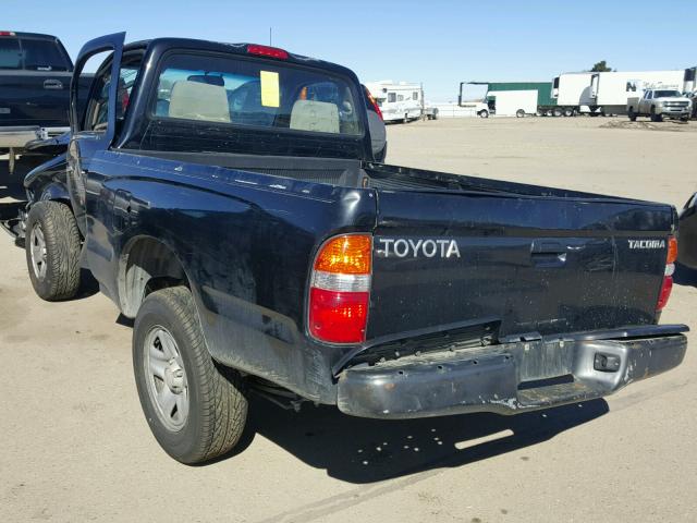 5TENL42N02Z005716 - 2002 TOYOTA TACOMA BLACK photo 3