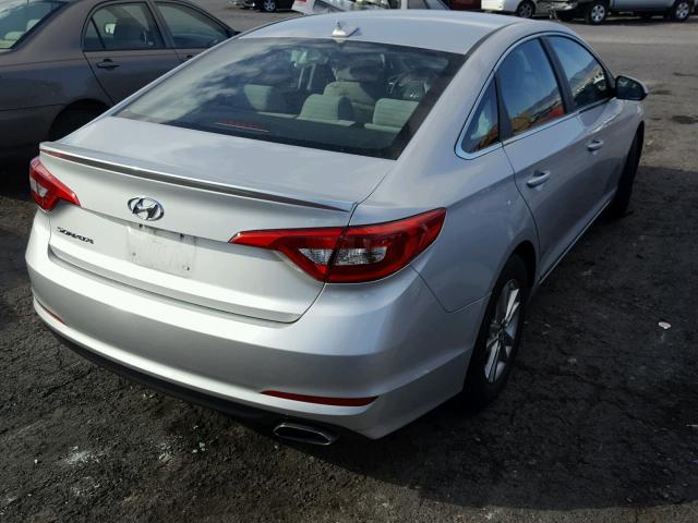 5NPE24AF9HH514888 - 2017 HYUNDAI SONATA SE SILVER photo 4